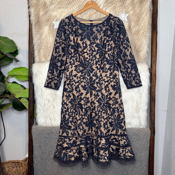 Tadashi Shoji Floral Lace Dress - Picture 1 of 5